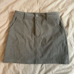 Simple Brown/Gray Corduroy Mini Skirt